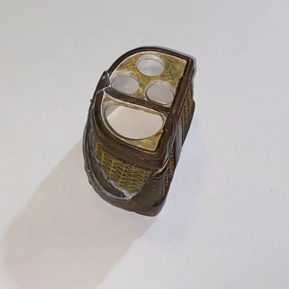 VTG,Fishing Basket Toothbrush Holder Seramic